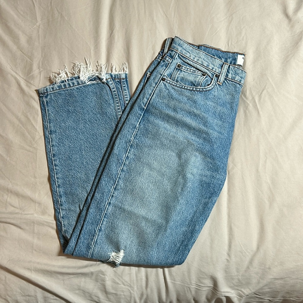 Reformation crop high rise Jean